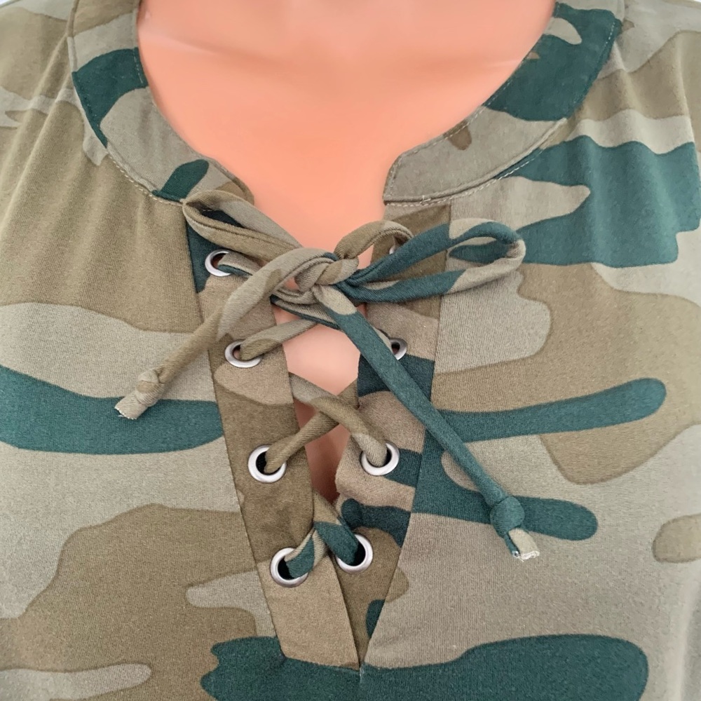 Joe Boxer Plus Size 2x Tunic Army Camouflage Hip - image 2